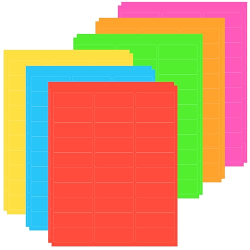 YBEATY 360er-Pack farbige Etikettenaufkleber 6,6 x 2,5 cm reißfest rückstandsfrei bewegliche Etiketten rechteckige bewegliche farbige Etikettenaufkleber 6 Farben entfernbare wasserdichte Vinyl-Etikett YBEATY 360er-Pack farbige Etikettenaufkleber 6,6 x 2,5 cm reißfest rückstandsfrei bewegliche Etiketten rechteckige bewegliche farbige Etikettenaufkleber 6 Farben entfernbare wasserdichte Vinyl-Etikett von YBEATY