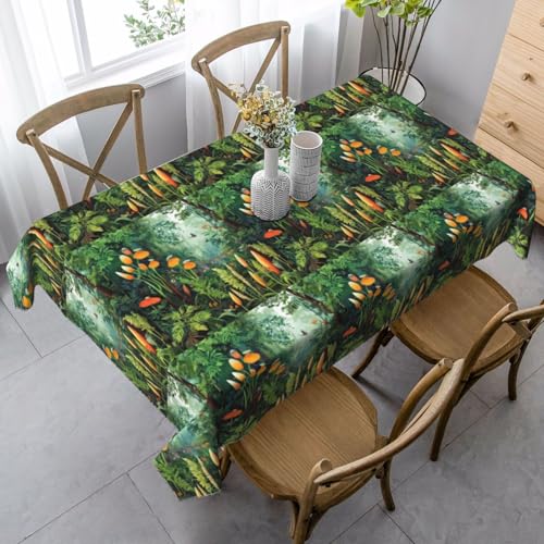 YBGHDAA Rechteckige Tischdecke mit Blumenblatt-Druck, 89 x 140 cm, pflegeleichte Stoff-Tischdecke für Frühlingsfeiern YBGHDAA Rechteckige Tischdecke mit Blumenblatt-Druck, 89 x 140 cm, pflegeleichte Stoff-Tischdecke für Frühlingsfeiern von YBGHDAA