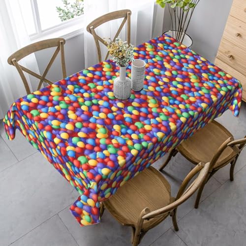 YBGHDAA Rechteckige Tischdecke mit Cartoon-Ballon-Druck. Pflegeleichte Stoff-Tischdecke für Frühlingsfeiern YBGHDAA Rechteckige Tischdecke mit Cartoon-Ballon-Druck. Pflegeleichte Stoff-Tischdecke für Frühlingsfeiern von YBGHDAA