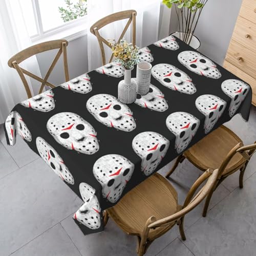 YBGHDAA Rechteckige Tischdecke mit Horror-Totenkopf-Aufdruck. Pflegeleichte Stoff-Tischdecke für Frühlingsfeiern YBGHDAA Rechteckige Tischdecke mit Horror-Totenkopf-Aufdruck. Pflegeleichte Stoff-Tischdecke für Frühlingsfeiern von YBGHDAA