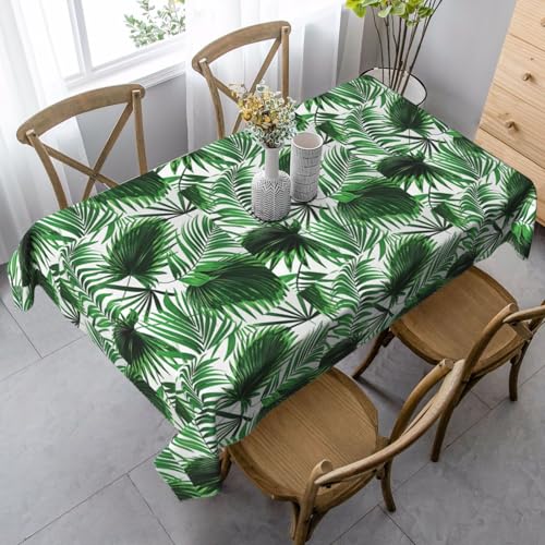 YBGHDAA Rechteckige Tischdecke mit Palmenaufdruck, 89 x 140 cm, pflegeleichte Stoff-Tischdecke für Frühlingsfeiern YBGHDAA Rechteckige Tischdecke mit Palmenaufdruck, 89 x 140 cm, pflegeleichte Stoff-Tischdecke für Frühlingsfeiern von YBGHDAA