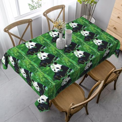 YBGHDAA Rechteckige Tischdecke mit Panda-Druck, 89 x 140 cm, pflegeleichte Stoff-Tischdecke für Frühlingsfeiern YBGHDAA Rechteckige Tischdecke mit Panda-Druck, 89 x 140 cm, pflegeleichte Stoff-Tischdecke für Frühlingsfeiern von YBGHDAA