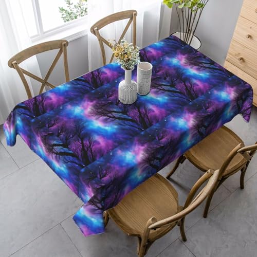 YBGHDAA Rechteckige Tischdecke mit Sternenhimmel, tiefer Druck, 89 x 140 cm, pflegeleichte Stoff-Tischdecke für Frühlingsfeiern YBGHDAA Rechteckige Tischdecke mit Sternenhimmel, tiefer Druck, 89 x 140 cm, pflegeleichte Stoff-Tischdecke für Frühlingsfeiern von YBGHDAA