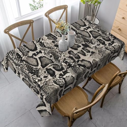 YBGHDAA Rechteckige Tischdecke mit klassischem Schlangenhaut-Aufdruck. Pflegeleichte Stoff-Tischdecke für Frühlingsfeiern YBGHDAA Rechteckige Tischdecke mit klassischem Schlangenhaut-Aufdruck. Pflegeleichte Stoff-Tischdecke für Frühlingsfeiern von YBGHDAA