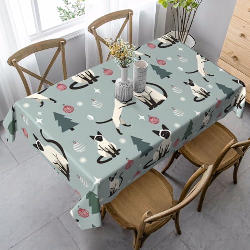 YBGHDAA Rechteckige Tischdecke mit lustigem Katzen- und Baumaufdruck, 80 x 140 cm, pflegeleichte Stoff-Tischdecke für Frühlingsfeiern YBGHDAA Rechteckige Tischdecke mit lustigem Katzen- und Baumaufdruck, 80 x 140 cm, pflegeleichte Stoff-Tischdecke für Frühlingsfeiern von YBGHDAA