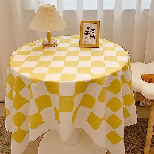 YBLANDRV Rechteckige Tischdecke, Tischdecke Aus Polyesterfaser, Anti-Falten-Tischdecke, Geeignet für Den Partyurlaub Im KüChenrestaurant (G 140x140cm) von YBLANDRV