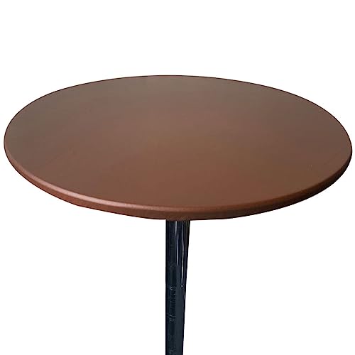 Runde Tischdeckenabdeckung, Stretch-Polyester-Tischdecke für Runden Tisch, wasserdichte Abwischbare Tischdecke für Drinnen, DraußEn, Picknick Und Camping (A 120cm/47in) von YBLANDRV