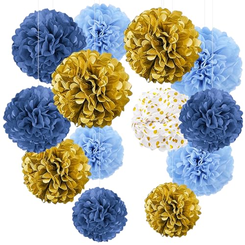 YBwanli pompons deko,gartenparty deko,seidenpapier pompons,lampions hochzeit,einschulung deko,deko gold,party deko blau,Hochzeitsdeko,kommunion dekoration,Das Licht des Ozeans, so schön wie du13 Stück YBwanli pompons deko,gartenparty deko,seidenpapier pompons,lampions hochzeit,einschulung deko,deko gold,party deko blau,Hochzeitsdeko,kommunion dekoration,Das Licht des Ozeans, so schön wie du13 Stück von YBwanli