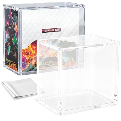 YCCOKJJ Acryl Schutzbox ETB Trainer Box Klarer Acrylboxen Pokemonkarten Booster Boxen, Magnetverschluss Deckel & UV-Schutz, Staubdicht, Sichere & Stilvolle Präsentation für Karten, Kartenspiele von YCCOKJJ