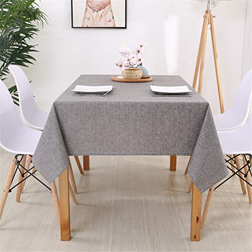 YCDZ Einfache Rechteckige Tischdecke, Gestreift, Wasserdicht, Antifouling, Maschinenwaschbar, Benutzt Für Die Küche Tischdekoration (Hellgrau,90 x 130 cm) von YCDZ