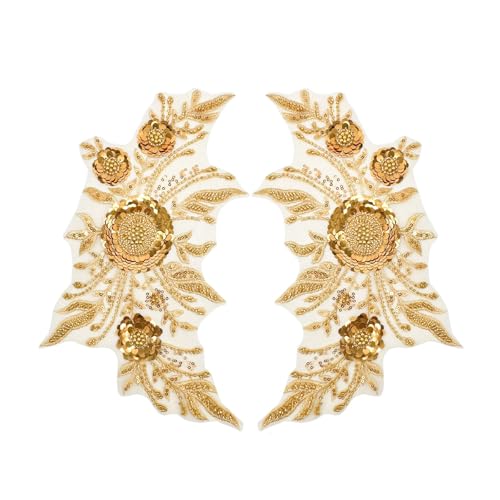 1 Paar stilvolle bestickte Pailletten-Patches, elegante Verzierungen für einfache Anwendung 1 Paar stilvolle bestickte Pailletten-Patches, elegante Verzierungen für einfache Anwendung von YCHUCH