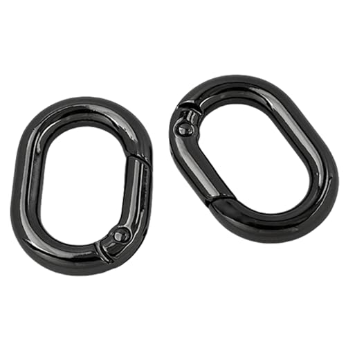 2 Stück ovale Metall-Schnallen, Feder-Schlüsselanhänger, Schnallen, Taschenzubehör für Geldbörse, Tasche, Handtasche von YCHUCH