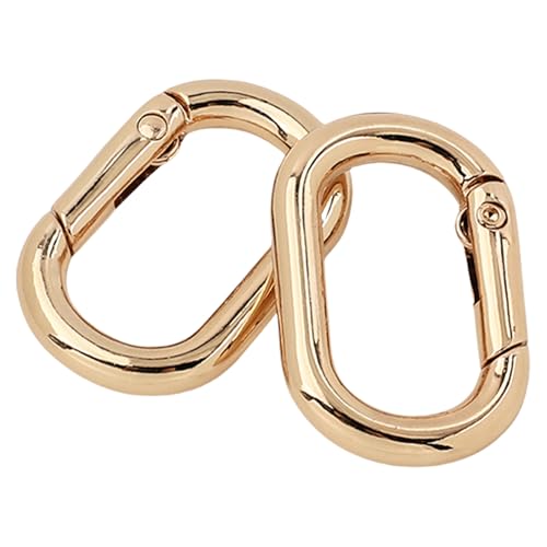 2 Stück ovale Metall-Schnallen, Feder-Schlüsselanhänger, Schnallen, Taschenzubehör für Geldbörse, Tasche, Handtasche von YCHUCH