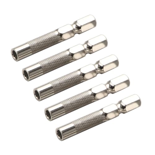 5-teiliges Sechskant-Bit-Adapter-Set, 1/4 Zoll auf 4 mm, präziser Stecknuss-Schaft für Schraubendreher und Bohrwerkzeug von YCHUCH