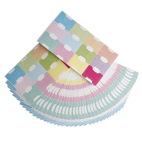 Bunte Etikettenaufkleber, 25 x 35 mm, selbstklebende Notizen, beschreibbare Seitenmarkierungen für Notizbuch, Planer, Kalender, 120 Stück von YCHUCH