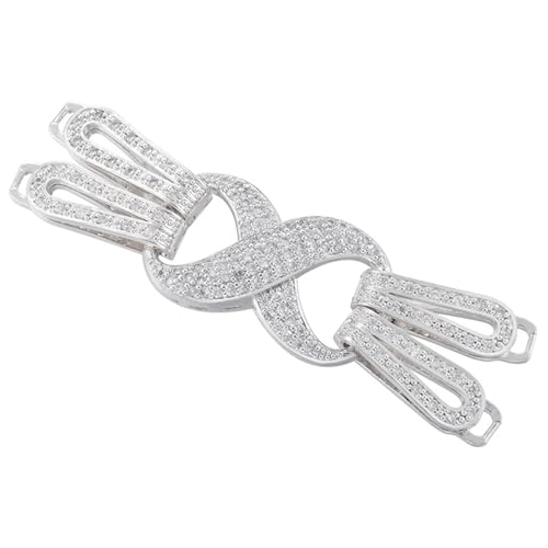 Funkelnde Zirkonia-eingelegte Verbindungsstücke, elegante Schmuckherstellungsverschlüsse mit Zirkonia-Akzent für einzigartige Halskettenkreation von YCHUCH