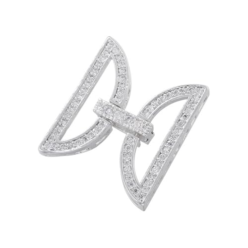 Funkelnde Zirkonia-eingelegte Verbindungsstücke, elegante Schmuckherstellungsverschlüsse mit Zirkonia-Akzent für einzigartige Halskettenkreation von YCHUCH