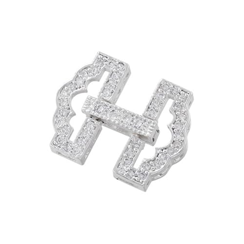 Funkelnde Zirkonia-eingelegte Verbindungsstücke, elegante Schmuckherstellungsverschlüsse mit Zirkonia-Akzent für einzigartige Halskettenkreation von YCHUCH