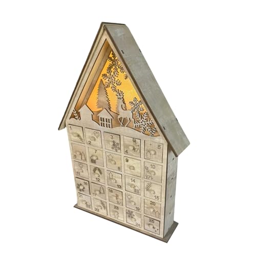 Holz Adventskalender mit LED Licht LED beleuchtet Holz Adventskalender mit 24 Schubladen für Weihnachten Countdowns Holz Adventskalender mit LED Licht LED beleuchtet Holz Adventskalender mit 24 Schubladen für Weihnachten Countdowns von YCHUCH