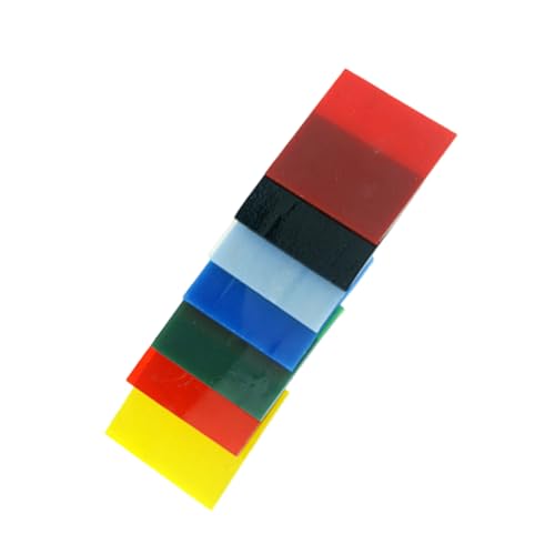 Set mit 7 vielseitigen Schmelzglasquadrate für Schmuckherstellung und heiße Glaskunst mit 7 hellen Farben Set mit 7 vielseitigen Schmelzglasquadrate für Schmuckherstellung und heiße Glaskunst mit 7 hellen Farben von YCHUCH