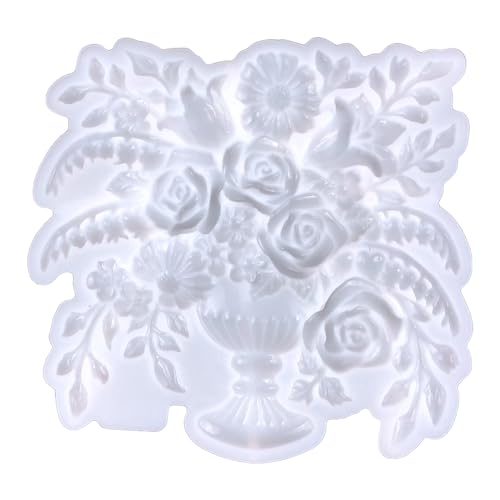 Silikonform für Rosenblumentopf, Epoxidharz, Heimdekoration, Tischdekoration, Werkzeug zur Herstellung von Ornamenten von YCHUCH