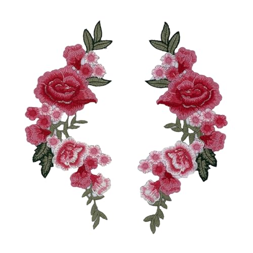 YCHUCH 1 Paar Blumen-Stickerei-Flicken zum Aufnähen, handgefertigte bestickte Applikationen für Kleidung, Jacken, Handwerk YCHUCH 1 Paar Blumen-Stickerei-Flicken zum Aufnähen, handgefertigte bestickte Applikationen für Kleidung, Jacken, Handwerk von YCHUCH