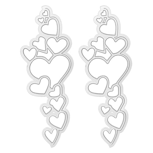 YCHUCH 2 x Herz-Spitzen-Stanzformen für die Herstellung von Herz-Spitzenbordüre, Prägeform, Scrapbooking YCHUCH 2 x Herz-Spitzen-Stanzformen für die Herstellung von Herz-Spitzenbordüre, Prägeform, Scrapbooking von YCHUCH