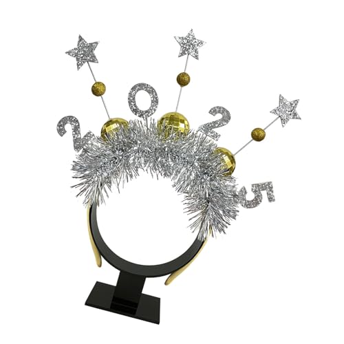 YCHUCH 2025 New Year Hairhoop Happy New Year Props Headband Christmas Party Hairhoop Festival Celebration Headwear For Family von YCHUCH