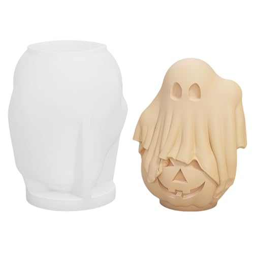 YCHUCH 3D-Geister-Silikonform, Halloween-Kerzenformen, Epoxidharz-Formen, handgefertigte Backformen für Halloween von YCHUCH