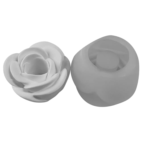 YCHUCH 3D-Silikonform für Kerzenhalter, Rosenblüten, Kerzenhalter, Epoxidharz, Gießform für Zuhause von YCHUCH