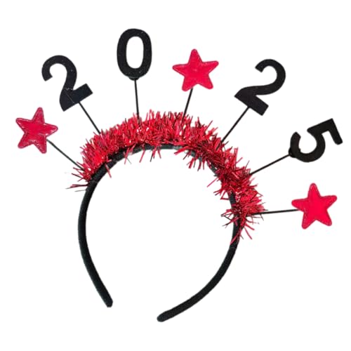 YCHUCH Countdown 2025 Feier-Kopfbedeckung, langlebig, Party-Stirnbänder, Urlaubs-Stirnbänder für Urlaub, lustig von YCHUCH