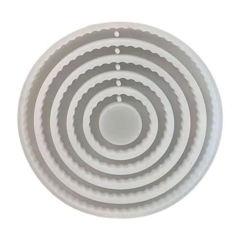 YCHUCH Gestreifte runde Anhänger-Silikonform, Wandbehang, Ornament-Formen, Epoxidharz, Gipsformen für Zuhause von YCHUCH