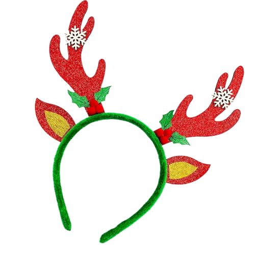 YCHUCH Goldenes Rentier-Elch-Stirnband für Weihnachtsfeiern und Festivalversammlungen, bequemes Urlaubszubehör, Fotografie-Requisiten von YCHUCH