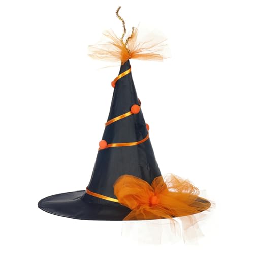YCHUCH Hexenhut für Kinder, Halloween-Partyhut, spitzer Hexenhut, Partyzubehör für Karnevals-Dekorationen YCHUCH Hexenhut für Kinder, Halloween-Partyhut, spitzer Hexenhut, Partyzubehör für Karnevals-Dekorationen von YCHUCH