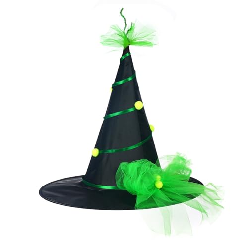 YCHUCH Hexenhut für Kinder, Halloween-Partyhut, spitzer Hexenhut, Partyzubehör für Karnevals-Dekorationen von YCHUCH