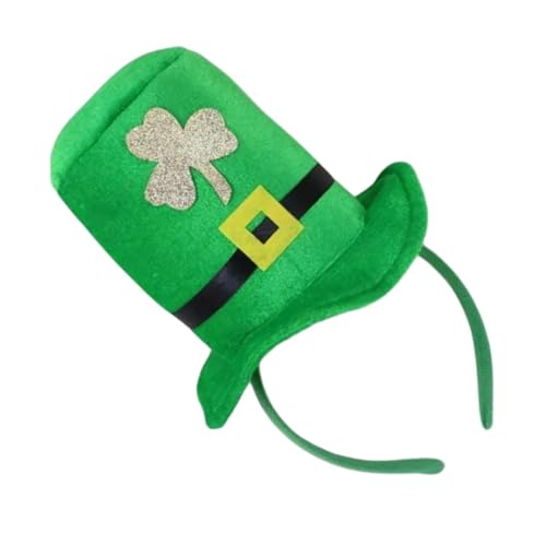 YCHUCH Kopfband, Partyhut, Kobold, grüner Rand, grüner Ofenrohr-Hut, für Irish Day Club, irisches Urlaubszubehör von YCHUCH