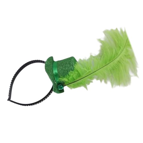 YCHUCH Kopfband, Partyhut, Kobold, grüner Rand, grüner Ofenrohr-Hut, für Irish Day Club, irisches Urlaubszubehör von YCHUCH