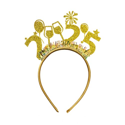 YCHUCH Lametta Blingbling Stirnband 2025 Kopfbedeckung Weihnachten Party Foto Requisiten Weihnachten Party Kopfbedeckung Cosplay Zubehör von YCHUCH