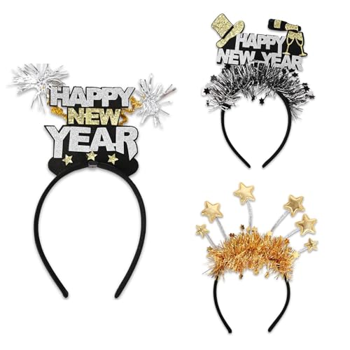 YCHUCH Lametta Blingbling Stirnband 2025 Kopfbedeckung Weihnachten Party Foto Requisiten Weihnachten Party Kopfbedeckung Cosplay Zubehör von YCHUCH