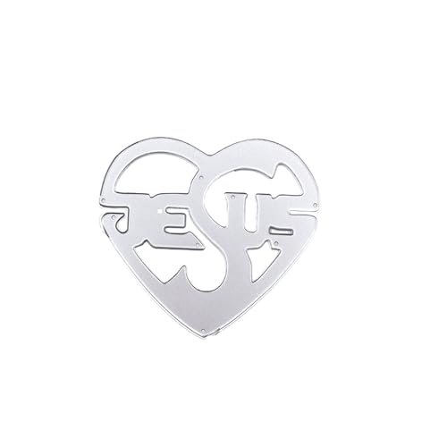 YCHUCH Metall-Stanzform für Hochzeit, Herz, für Kartenherstellung, Scrapbooking, Prägepapier von YCHUCH