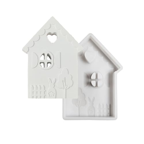 YCHUCH Modisches Haus, stabiles Silikon-Schlüsselanhängerform-Set, Bastelbedarf, Epoxidharz, Buchstaben-Anhänger zum Personalisieren YCHUCH Modisches Haus, stabiles Silikon-Schlüsselanhängerform-Set, Bastelbedarf, Epoxidharz, Buchstaben-Anhänger zum Personalisieren von YCHUCH