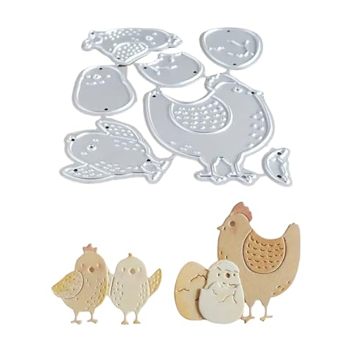 YCHUCH Oster-Huhn-Stanzformen, Metall, Stanzschablonen für Scrapbooking, Alben, Kartenherstellung von YCHUCH