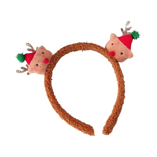 YCHUCH Plüsch-Weihnachts-Stirnbänder, Urlaub, lustige Feste, Haarreifen, Party-Kopfbedeckung für Partys und Versammlungen von YCHUCH