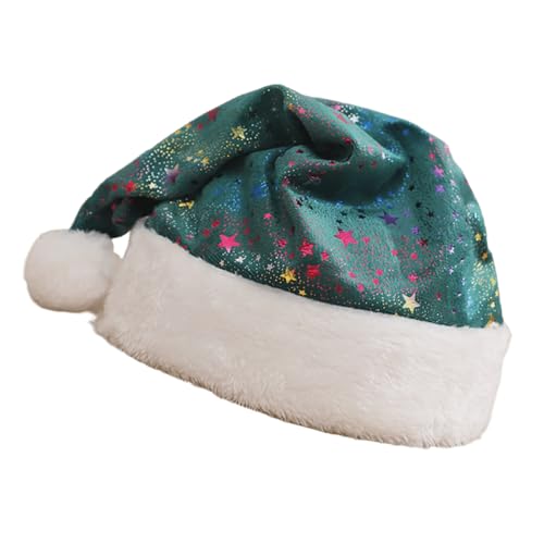 YCHUCH Samt-Weihnachtsmütze, bequeme Weihnachtsmütze, dick, für Weihnachten, Neujahrsfeiern von YCHUCH