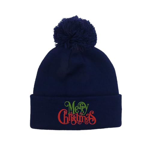 YCHUCH Schöne Weihnachtsmütze, lustige Form, Weihnachtsmütze, Buchstaben-Stickerei, Hüte für Winterfeiern und Freizeitkleidung von YCHUCH