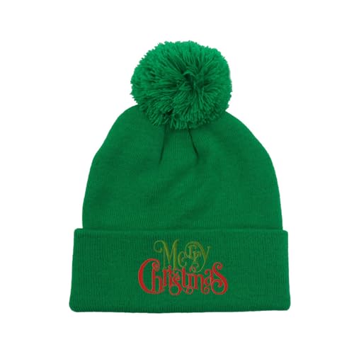 YCHUCH Schöne Weihnachtsmütze, lustige Form, Weihnachtsmütze, Buchstaben-Stickerei, Hüte für Winterfeiern und Freizeitkleidung von YCHUCH