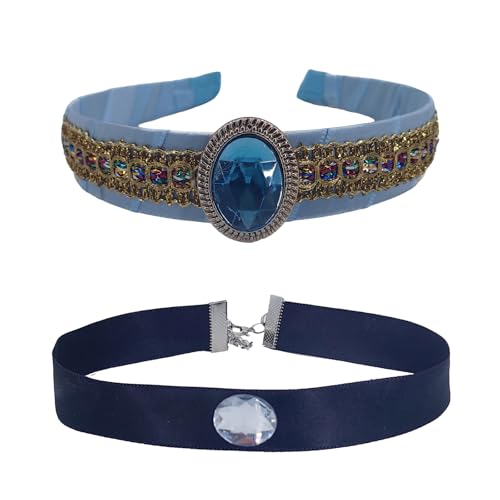 YCHUCH Schönes Prinzessinnen-Stirnband und Halsband für Kinder, Mädchen, zum Verkleiden und Spielen, Zubehör für Kindergeburtstage von YCHUCH