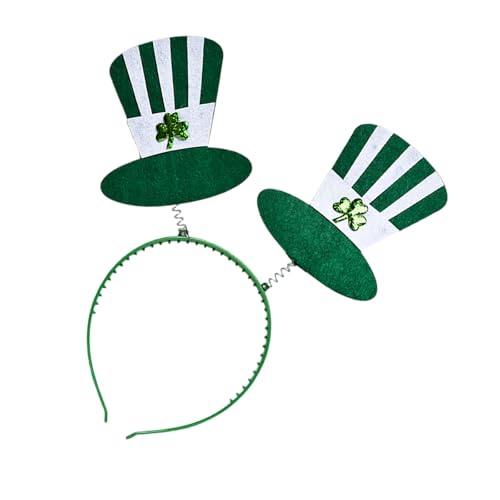 YCHUCH StPatricks Haarband mit Festival-Dekoration, Pailletten-Kleeblatt-Hut, für Feiertage, Versammlungen, Partys aller Altersgruppen, Grün YCHUCH StPatricks Haarband mit Festival-Dekoration, Pailletten-Kleeblatt-Hut, für Feiertage, Versammlungen, Partys aller Altersgruppen, Grün von YCHUCH
