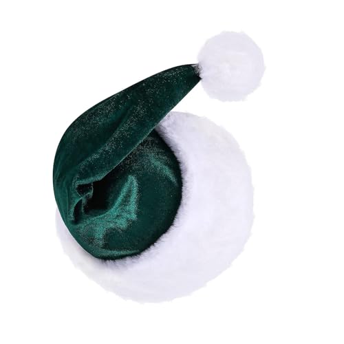 YCHUCH Warme Nikolausmütze, dicker Plüsch, für den Urlaub, Komfort-Innenfutter, Weihnachten, Neujahr, Symbol-Kappen mit weißer Krempe YCHUCH Warme Nikolausmütze, dicker Plüsch, für den Urlaub, Komfort-Innenfutter, Weihnachten, Neujahr, Symbol-Kappen mit weißer Krempe von YCHUCH