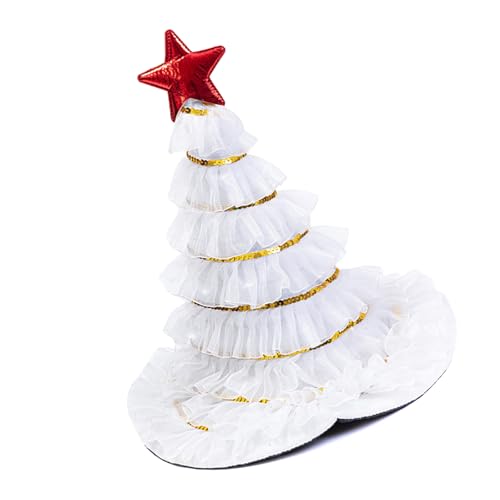 YCHUCH Weihnachtsmütze für Erwachsene, mit Stern und glitzernden Lametta, für Mottopartys und Karneval, bunte Weihnachtsmütze von YCHUCH